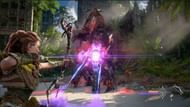 Aloy fighting humans mounted on a Termortusk in Horizon Forbidden West (Image via Playstation)